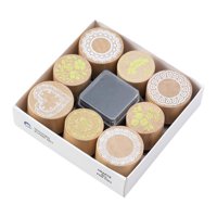 Bothyi - Juego De Sellos De Madera Creativos Para Planificador Diario, Suministros De Papelería, Álbum De Fotos, Encaje