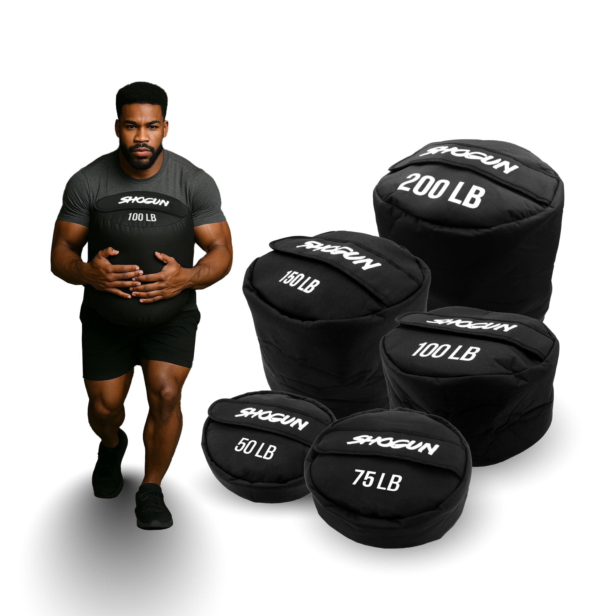 Shogun Sports - Saco De Arena De 45 Kg Para Entrenamiento De Fuerza Y Fitness
