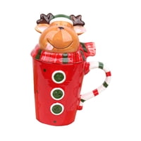 Magideal - Taza De Cerámica Navideña, Taza De Café, Tazas De Té 3D Creativas, Hermosas Tazas Navideñas, Tazas Novedosas Para Hombres, Mujeres, Familia, Niños, Ad Alce