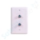 thumbnail image 2 of Placa de pared universal coaxial doble tipo F RG-6 blanca con tornillos y soporte de pared incluidos, 2 of 2