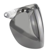 Magideal - Escudo De Visera A Prueba De Viento 3 Snap Para Cascos De Motocicleta De Cara Abierta Visera De Casco Escudo De Cara Retro Escudo De Viento Len Gris Oscuro