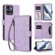 thumbnail image 1 of Funda Cartera Mariposa para [Motorola Edge 50 5G] con Soporte y Cremallera Morado claro, 1 of 6