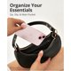 thumbnail image 4 of Bolso de mano Vantamo Crescent de piel sintética negra con protección RFID, 4 of 6
