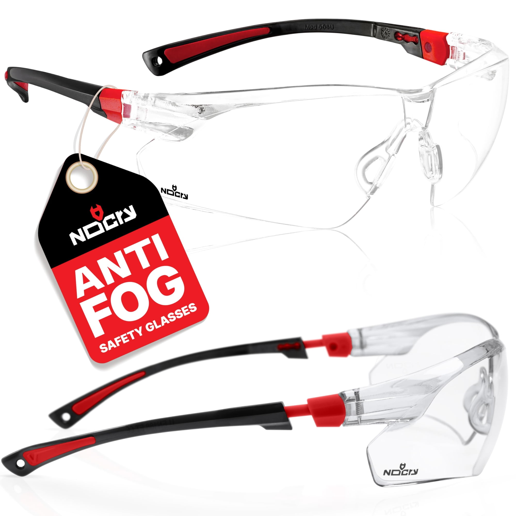 Gafas De Seguridad Nocry, Transparentes, Antivaho, Resistentes A Los Arañazos, Paquete De 10