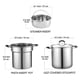 thumbnail image 2 of Set de olla para pasta Cook N Home de acero inoxidable de 12 litros con tapa, 2 of 7
