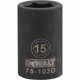 thumbnail image 1 of Empalme de impacto DEWALT DWMT75103OSP, unidad de 1/2 pulgada, 15 mm, 1 of 1