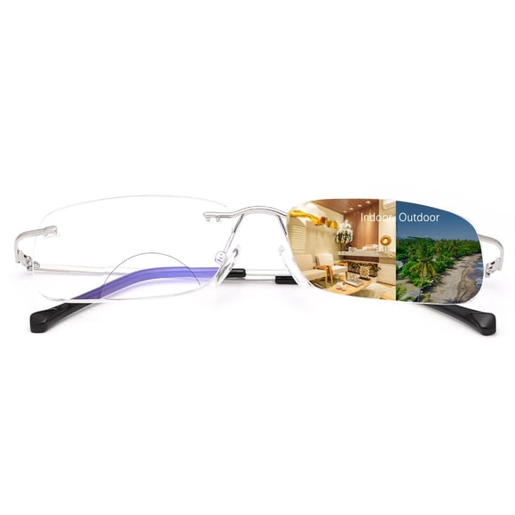 Lentes de Lectura K.LAVER Bifocales Sin Montura Fotocromáticos UV400