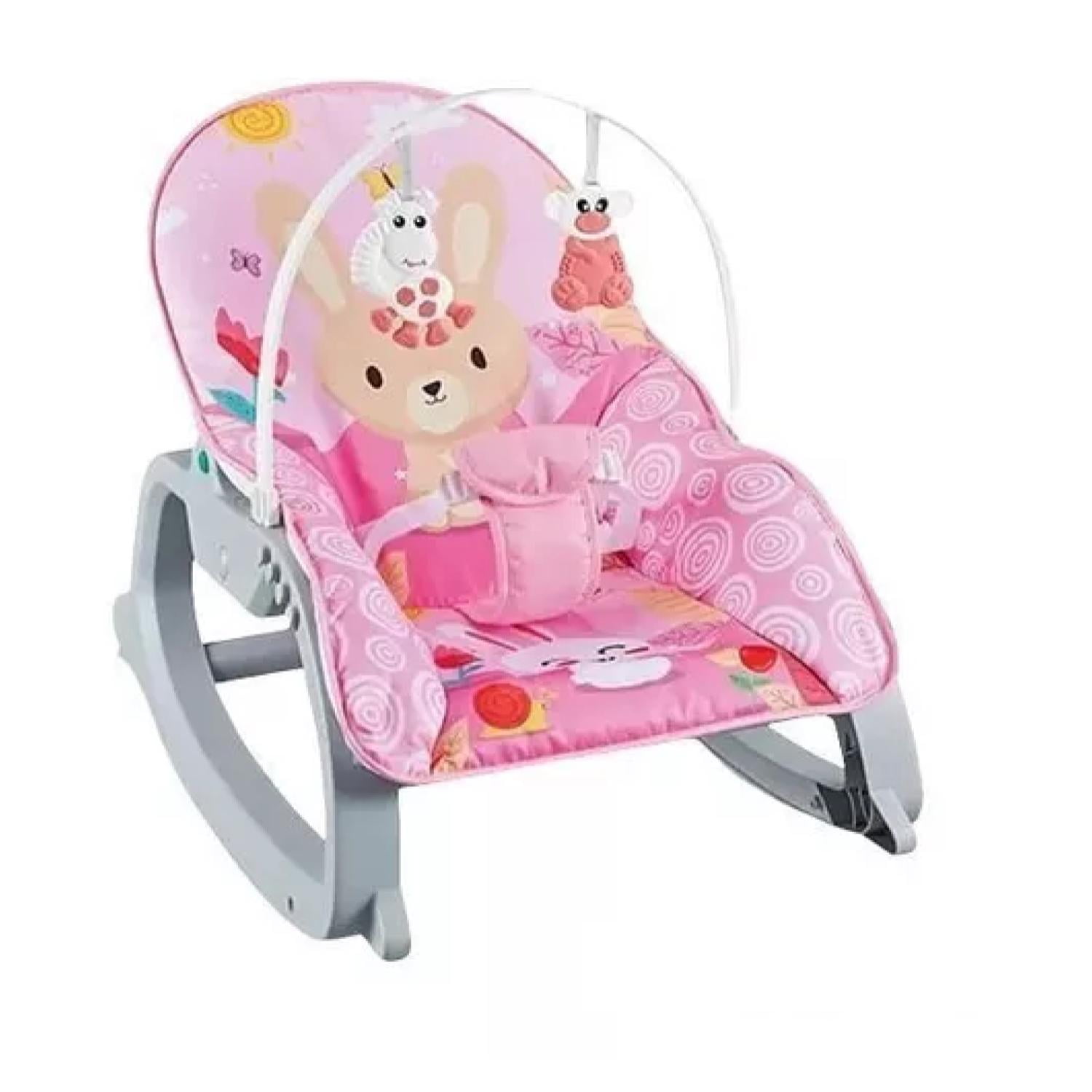 Total Click - Juguete Silla Mecedora Vibra3en1 Sonidos Rosado