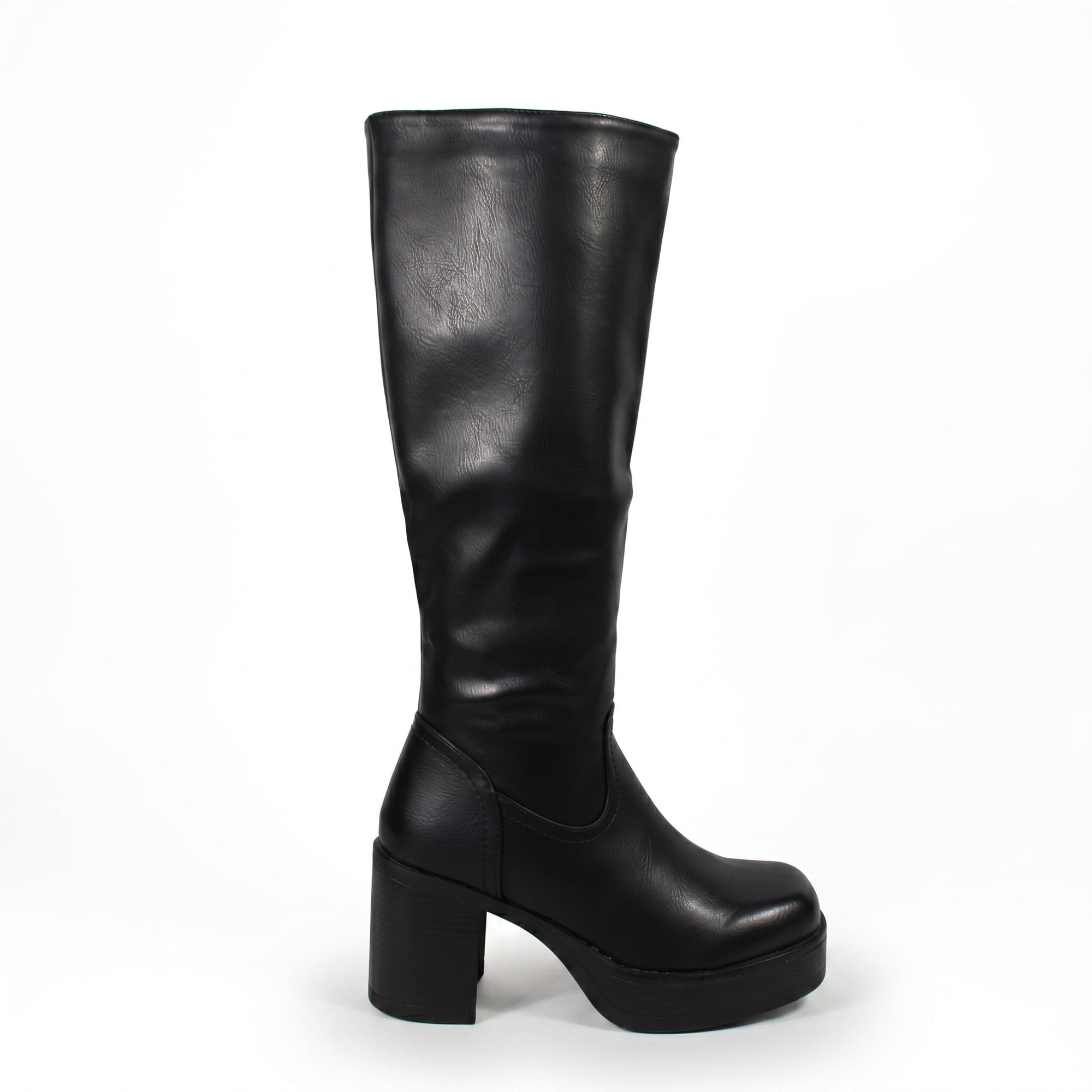 Heriel - Bota Plataforma Mujer Taco Ancho Ecocuero 2512