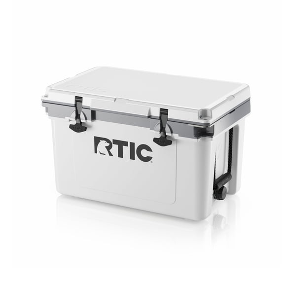 Enfriador duro Cooler RTIC ultraligero de 32 cuartos de galón, blanco y gris
