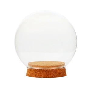 Bothyi - Cúpula De Cristal Transparente Para Decoración De Recuerdos, Vitrina De Cristal Con Base De 13Cm