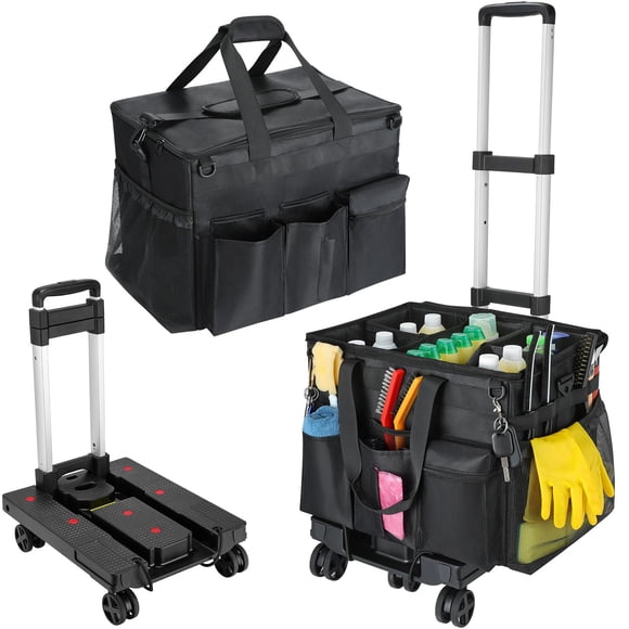 Bolsa de limpieza Housolution extra grande con carrito negra