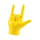 thumbnail image 5 of Modern Love You Finger Gesture Estatua Estatuilla Rock Mano Escultura Arte Trabajo Artesanía Música Gesto Figura para decoración de oficina Ornamento , AMARILLO, 5 of 5