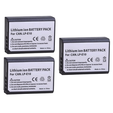 Genérico - 3 Baterías Lp-E10 Alternativa Canon T3 T5 T6 T7 T100