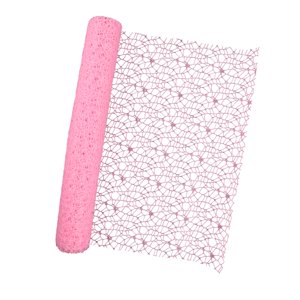 Magideal - Papel De Regalo De Malla De Red Jacquard Para Flores, Paquete De Regalo, Papel De Regalo Floral Calado, Envoltorio Floral Para Regalos De Aniversario Rosa