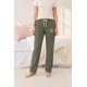 thumbnail image 1 of Pantalón de Pijama Franela Mujer Flor de Loto verde S, 1 of 6