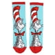 thumbnail image 4 of Calcetines Bioworld Dr. Seuss con gato con sombrero y pescado para niños de 7 a 9 años, 4 of 5