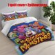 thumbnail image 1 of 3pcs My Singing Monsters Themed Printed Bedding Set Duvet Cover and Pillowcases, 1 of 5