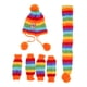 thumbnail image 4 of 1 conjunto de perro pequeño sombrero + bufanda + calcetines mascota cachorro lindo mantener caliente Rainbow XS, 4 of 5