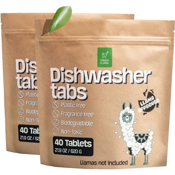 Tabletas para lavavajillas Green Llama – 80 unidades (2 paquetes)