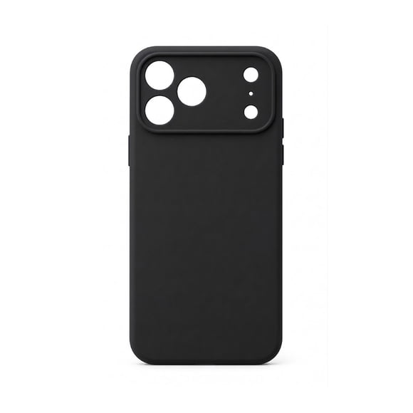 Carcasa de Silicona para iPhone 17 Pro Max Negro con Interior de Microfibra