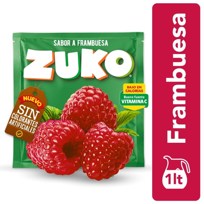 Refresco Sabor Frambuesa Sobre 15 g Zuko