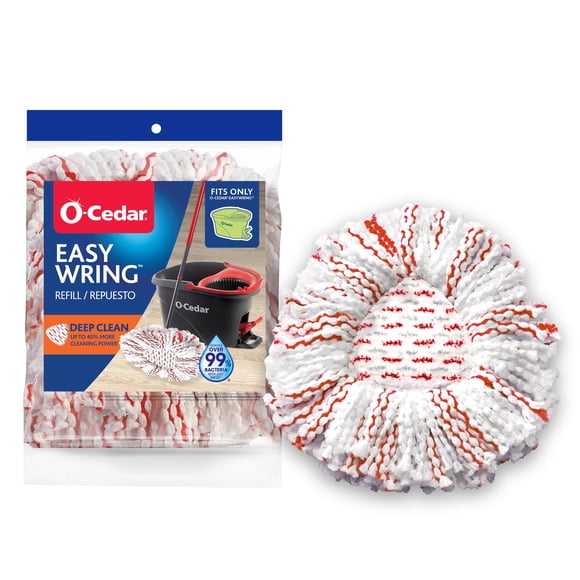 Recambio para mopa O-Cedar EasyWring Deep Clean con un 40% más de potencia, paquete de 1 unidad