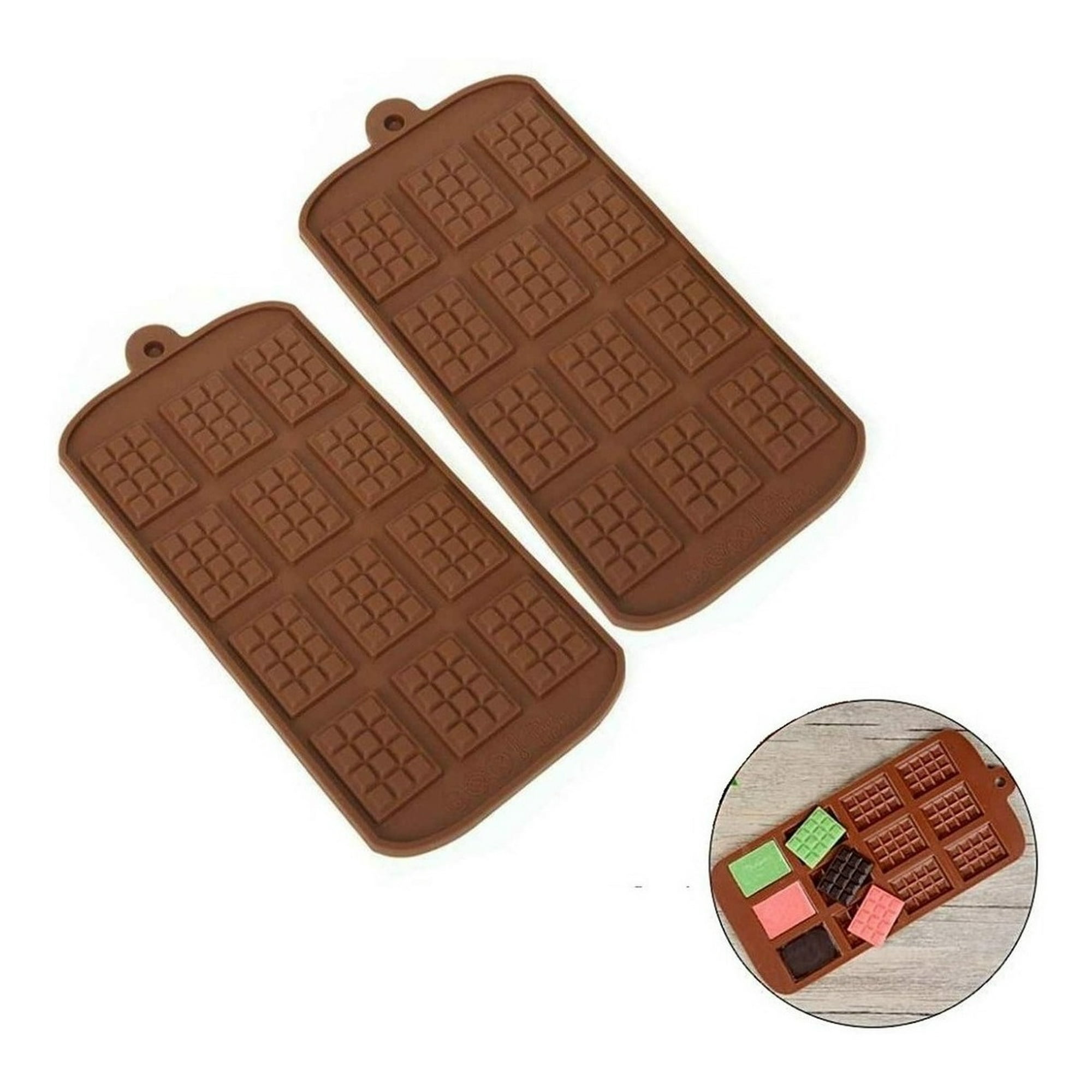 Genérico - 2 Moldes De Chocolate Molde Barra Chocolate Silicona Barrita