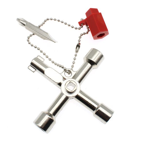 Llave multifunción HAJXZH de aleación de zinc, cruz de 4 vías