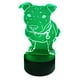 thumbnail image 2 of Lampara Ilusion 3D Pitbull de 7 colores, Base touch, 2 of 6