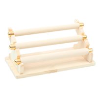 Ioensy - Soporte De Exhibición De Anillos Independientes Soporte De Escaparate Para Mesa De Hogar Beige