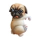 thumbnail image 4 of Estatua De Jardín Para Perro, Maceta, Microdecoración De Paisajismo Para Patio, Pug, 4 of 5