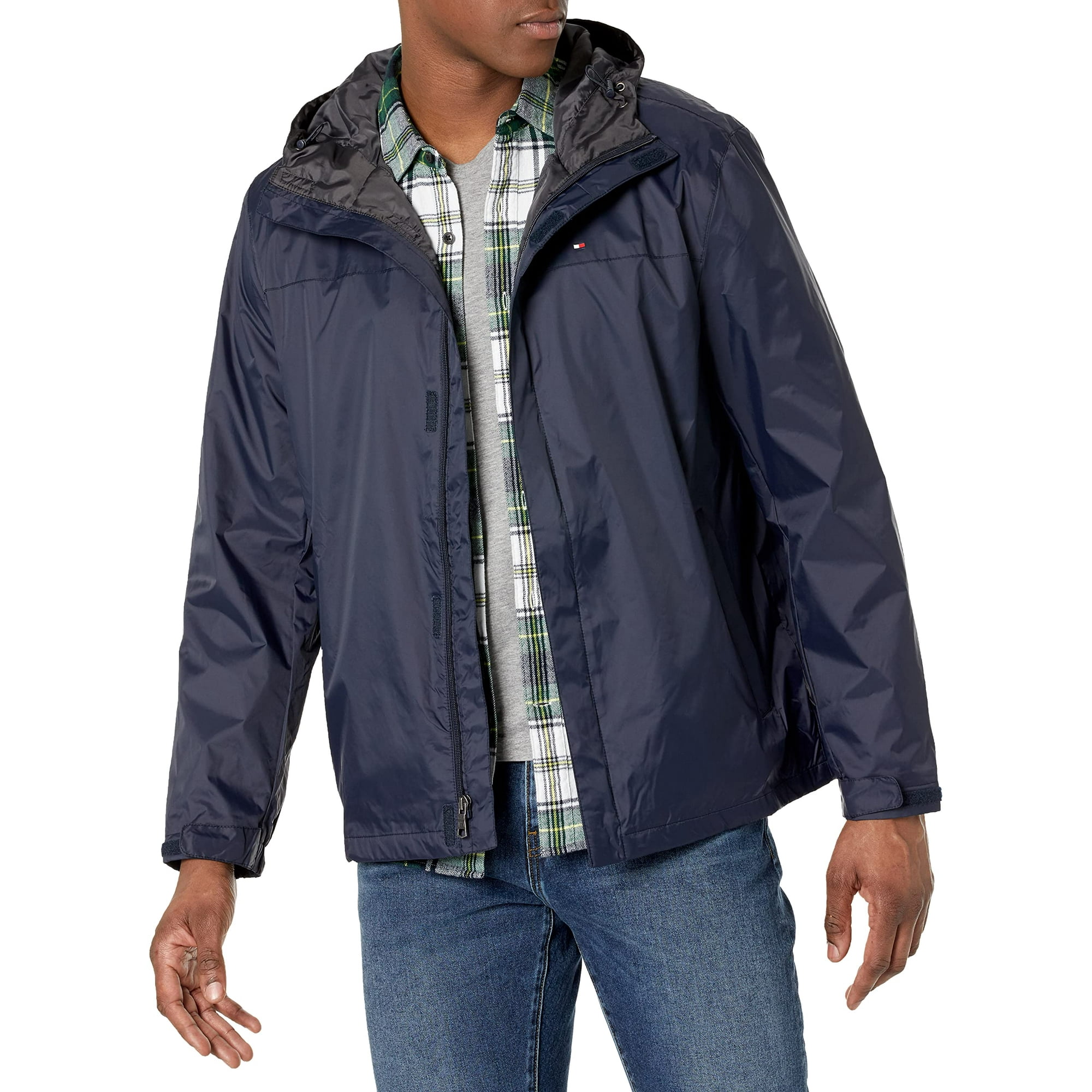 Chaqueta Tommy Hilfiger Ligera Impermeable Para Hombre Azul Marino