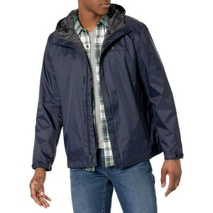 Chaqueta Tommy Hilfiger, Ligera, Impermeable, Con Capucha, Azul Marino