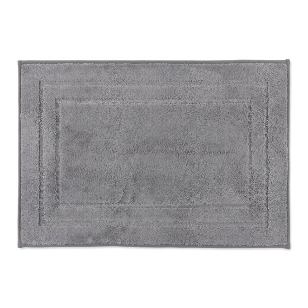 REGALWOVEN Alfombras de Baño Ultra Suaves, Alfombra de Baño Absorbente Antideslizante, Alfombra de Microfibra Gruesa para Ducha, Bañera Gris Claro 32" x 20"