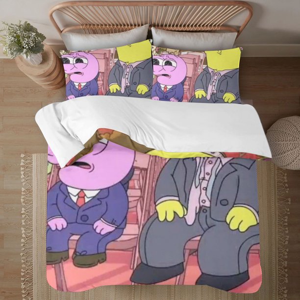 Smiling Friends Soft 3D Printed Duvet Cover Bedding Set with Comforter Cover 3 Piece Set