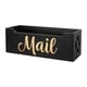 thumbnail image 4 of Organizador De Correo De Madera Multiusos Decorativo Negro Montado En La Pared O Encimera, 4 of 5
