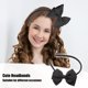 thumbnail image 3 of Unique Bargains Diadema con Lazo Moda Linda Diadema de Poliéster para Adolescentes 5.9x4.4 Pulgadas Negro, 3 of 7