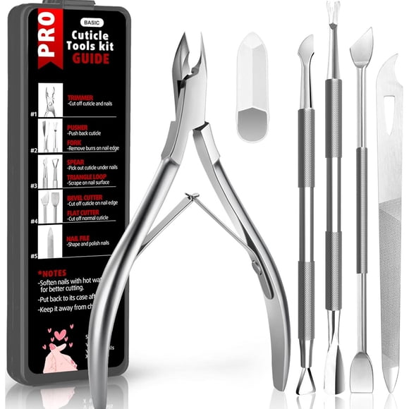 Set Corta Cutaculas Cbiumpro 5 Piezas Acero Inoxidable Uaas