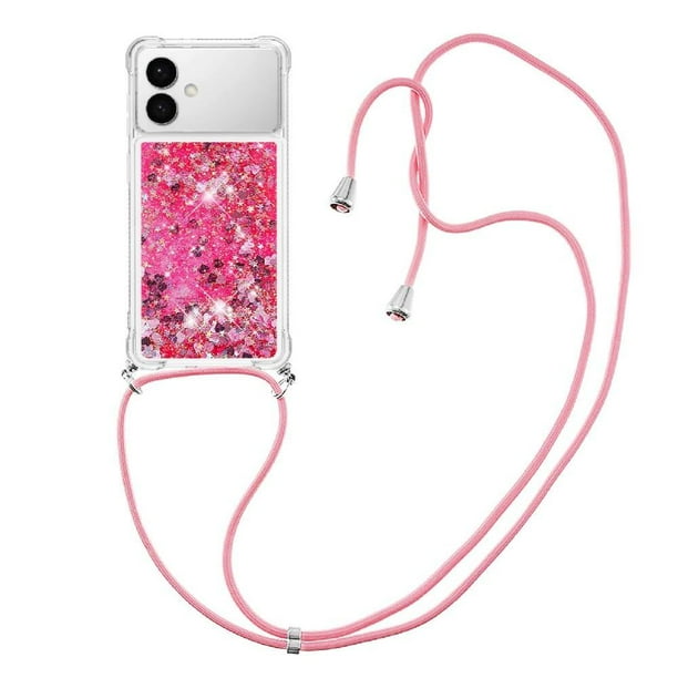 Funda FOXDOCK para Samsung Galaxy S26 Edge con Cuerda Ajustable, Brillo Líquido, Protección Antigolpes y Lente – Ideal para Regalo