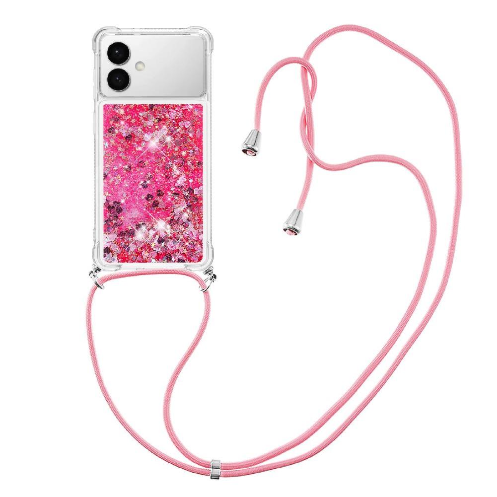 Funda Foxdock Para Samsung Galaxy S26 Edge Con Cuerda Ajustable, Brillo Líquido, Protección Antigolpes Y Lente – Ideal Para Regalo