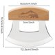 thumbnail image 2 of Cortador de alimentos WiuCYS 13 cm cuchillo Ulu de Alaska con base, 2 of 7