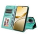 thumbnail image 2 of Funda tipo cartera FOXDOCK para Vivo V50 , diseño girasol en relieve, cuero PU, cierre magnético, soporte y tarjetero, 2 of 5