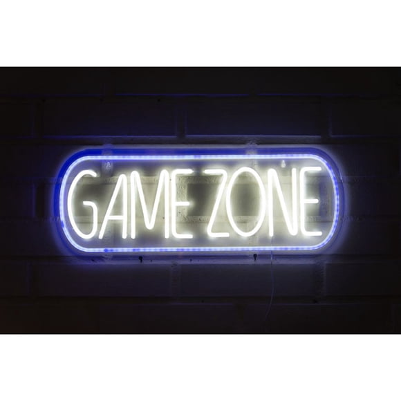 Letrero Neon Game Zone Azul-Usb