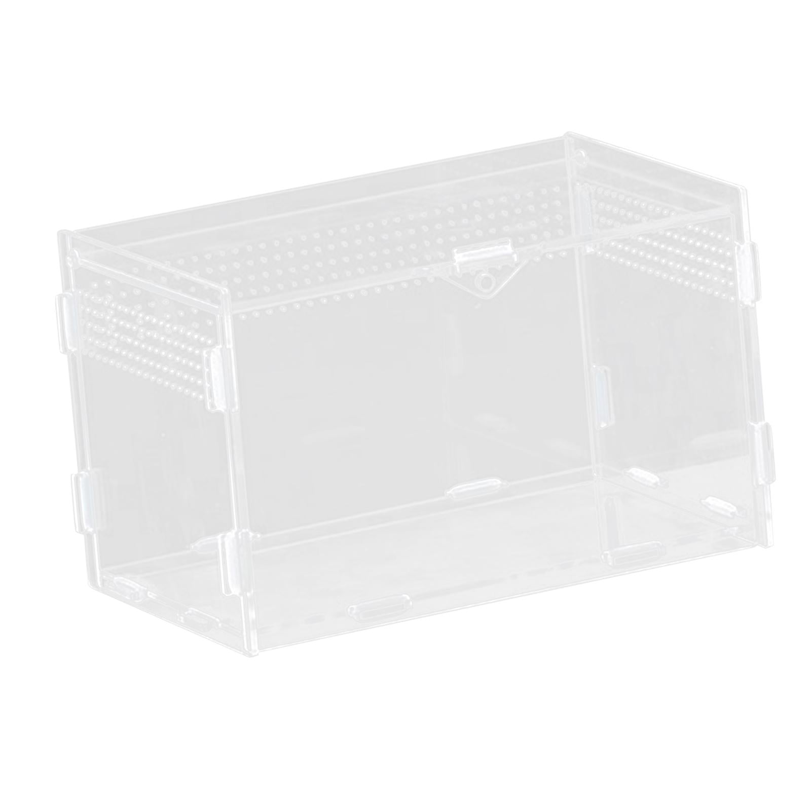 Caja De Cría De Reptiles, Espaciosa, Transparente Y Transpirable, Para Ranas Y Cangrejos Ermitaños, 20 X 12 X 12 Cm
