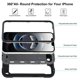 thumbnail image 5 of Funda para Apple iPhone 17 Pro Max de 6.9 Pulgadas con Soporte de Doble Anillo, Soporte Giratorio de 360°, PC+silicona, Cubierta de Teléfono a Prueba de Golpes de Grado Militar de Alta Resistencia,, 5 of 6