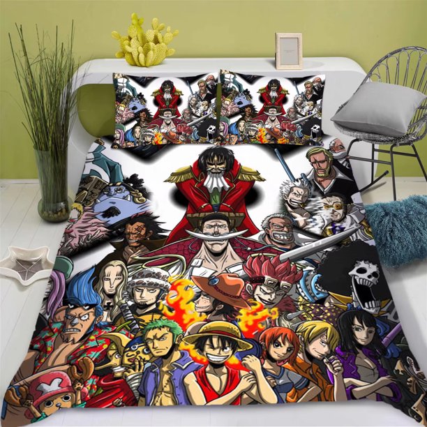 Japan Anime ONE Piece Game Summer Bed Pillowcases Quilt Duvet Cover Set Single Queen King 3D Photo Bedding Set Bed Sheets