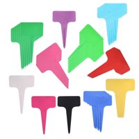 Ioensy - 100X Etiquetas De Plantas Estacas Etiquetas De Jardín De Vivero Para Árboles De Vivero Al Aire Libre Color Aleatorio