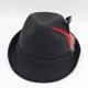 thumbnail image 5 of Sombrero de Disfraz Melesh Negro de 59 cm con Plumas, 5 of 7