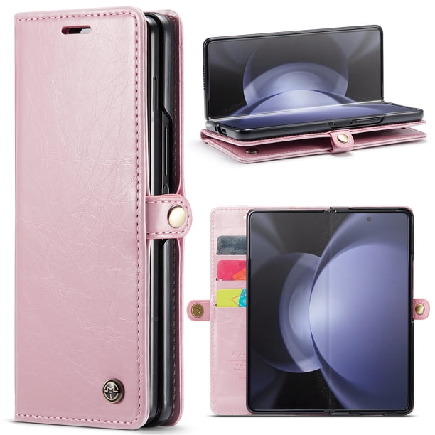 1pc Phone Case With Luxury Retro Flip Artificial Leather Case For Samsung Galaxy Z Fold 5 5G Fold5 Wallet With Card Holder Shockproof Cover